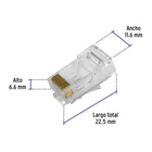 Plug RJ45 CAT6, Bote con 100 piezas, VOLTECK 2