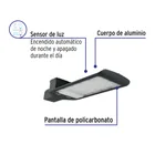 Luminario suburbano LED 120 W 6500 K, sensor de luz, VOLTECK 2