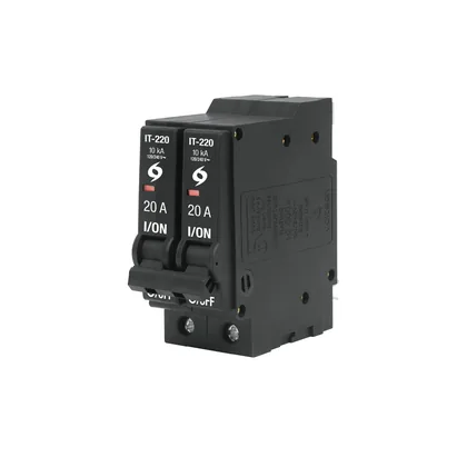 Interruptor de 2 polos 20A, enchufable, a granel, VOLTECK