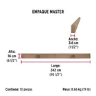 Tubo ovalado para clóset, 2.4 m, acero cromado, HERMEX 6