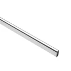 Tubo ovalado para clóset, 1.2 m, acero cromado, HERMEX 1