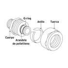 Cople de compresión reducido para PEALPE, 1/2' x 3/8', FOSET 4