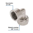 Codo 90° para PEALPE, 3/8', con rosca hembra, FOSET 3