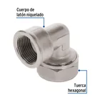 Codo 90° para PEALPE, 3/4', con rosca hembra, FOSET 2