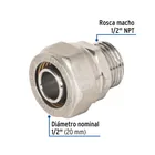 Conector para PEALPE, 1/2', con rosca macho, FOSET 3