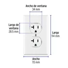 Placa armada contacto dúplex,2 polos, línea Standard, blanco 2
