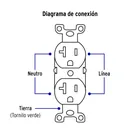 Placa armada contacto dúplex,2 polos, línea Standard, blanco 4