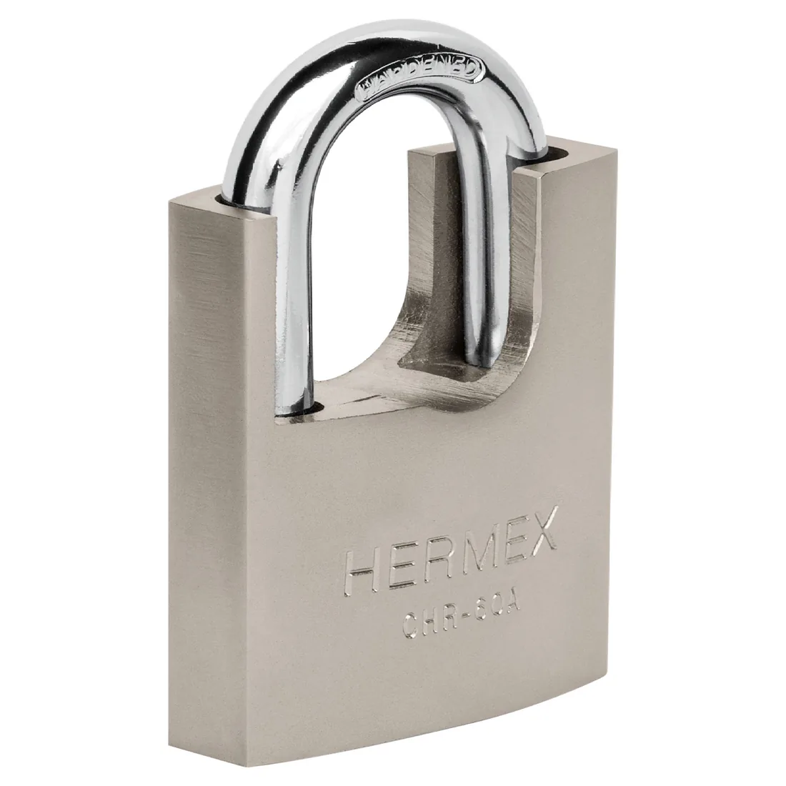 Candado de hierro 60 mm con coraza, llave de disco, HERMEX