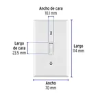 Placa armada interruptor sencillo, línea Standard, blanco 2