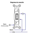 Placa armada interruptor sencillo, línea Standard, blanco 4