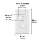 Placa armada 2 interruptores sencillo,blanca, Línea Standard 2