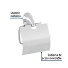 Portarrollo con cubierta, cromo, FOSET AQUA 2