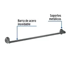 Toallero de barra largo, negro, FOSET AQUA 2