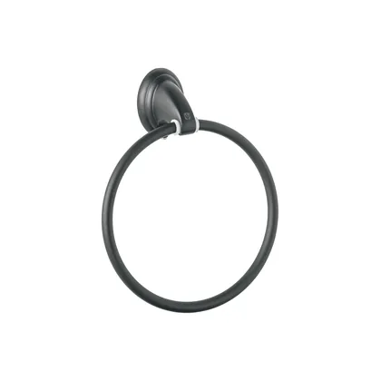 Toallero de argolla, negro, FOSET AQUA