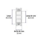 Interruptor triple, línea Classic, VOLTECK 3