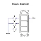 Interruptor triple, línea Classic, VOLTECK 5