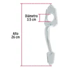 Chapetón metálico para puerta, acabado cromo mate 3
