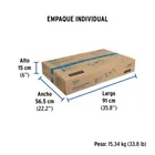 Parrilla gas empotrable 90cm, 5 quem, vidrio negro, RIVIERA 7