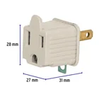 Adaptador 3 a 2, gris, a granel, VOLTECK 3