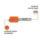 Broca para router, recta 2 filos, 5/8', TRUPER 2