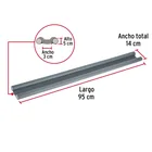 Guardapolvo con funda 95 cm, gris, HERMEX 3