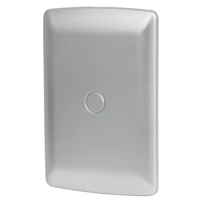Placa de ABS ciega, línea italiana, color plata, VOLTECK