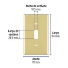Placa para interruptor vertical, de aluminio, línea Standard 2