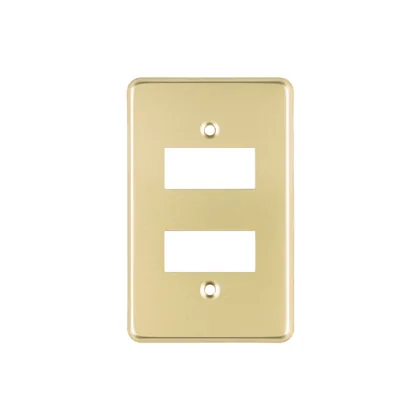 Placa 2 módulos, de aluminio, línea Económica, VOLTECK