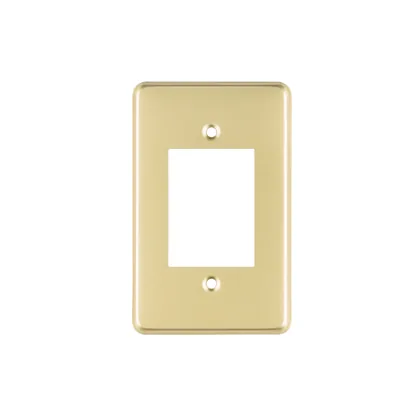 Placa 3 módulos, de aluminio, línea Económica, VOLTECK