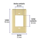Placa 3 módulos, de aluminio, línea Económica, VOLTECK 3