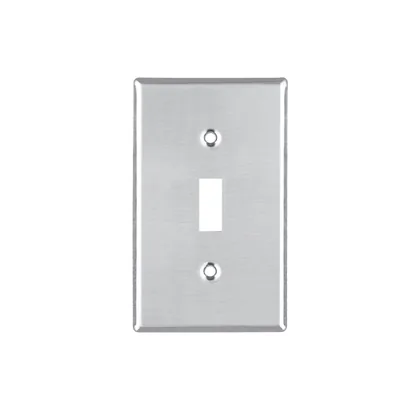 Placa de Acero Inox. para interruptor vertical, Standard
