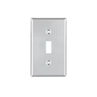 Placa de Acero Inox. para interruptor vertical, Standard 1