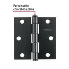 Bisagra cuadrada 3-1/2', acero negro mate, cabeza plana 2