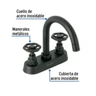 Mezcladora p/lavabo,bar,manerales redondos,negro mate, TÚBIG 2