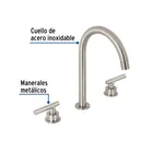 Mezcladora p/lavabo,taladros separados,palanca, satín, TÚBIG 4