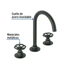Mezcladora p/lavabo,taladros separados,redondos,negro, TÚBIG 2