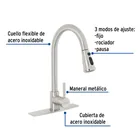 Monomando para fregadero, cuello extraíble, satín, TÚBIG 2