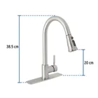 Monomando para fregadero, cuello extraíble, satín, TÚBIG 3