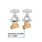 Juego llaves empotrar roscables, volante cromo, TÚBIG 3