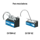 Juego de 2 manerales para mezcladora, palanca, cromo, TÚBIG 4