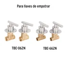 Juego de 2 manerales para regadera, palanca, satín, TÚBIG 4