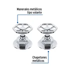 Juego de 2 manerales para regadera, volante, cromo, TÚBIG 2