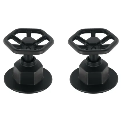 Juego de 2 manerales para regadera, volante, negro, TÚBIG