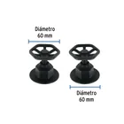 Juego de 2 manerales para regadera, volante, negro, TÚBIG 3