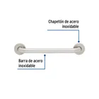 Barra recta de seguridad, acero inoxidable, 40cm, FOSET 2