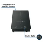 Parrilla inducción empotrable 30cm, 2 quem, vidrio, RIVIERA 2