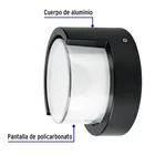 Arbotante LED exterior 10 W 3000K, 17 cm, redondo, VOLTECK 2