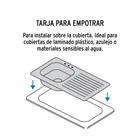 Tarja de empotrar 80x50cm tina izquierda, FOSET BASIC 3