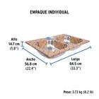 Tarja de empotrar 84x56cm doble tina, FOSET BASIC 4