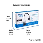 Monomando para fregadero con cuello flexible, negro, TÚBIG 5